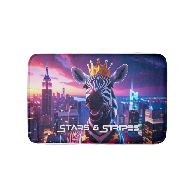 Tapete De Banheiro Estrelas E Stripes Zebra Zanzibar (frente)