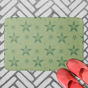 Tapete De Banheiro Estrelas Elegante e Na moda em Verde Sage