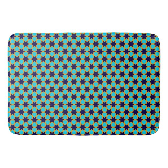 Tapete De Banheiro Estrelas marinhas ouros em Jade Bath Mat (Frente)