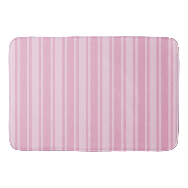 Tapete De Banheiro Estrias de doces cor-de-rosa pálido (Frente)