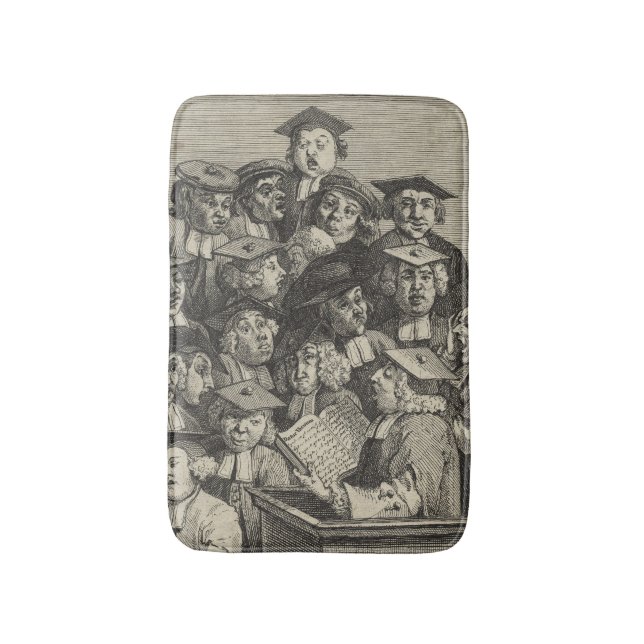 Tapete De Banheiro Estudiosos em uma aula (por William Hogarth) (Frente Vertical)