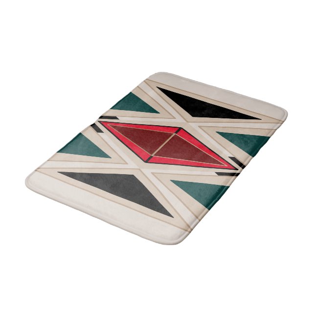 Tapete De Banheiro Ethno-Beige Badematte Boho Style (Angulado)