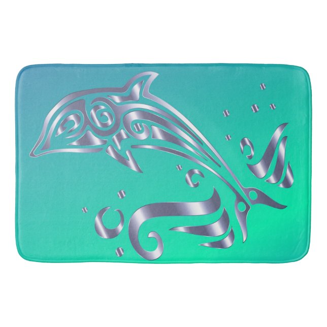 Tapete De Banheiro Eu Amo Golfinhos Bath Mat (Frente)