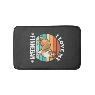 Tapete De Banheiro Eu Amo Meu Finnegan Sheltie Retro Pôr do Sol