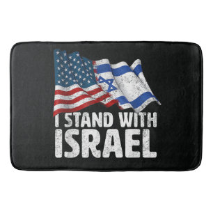 Tapete De Banheiro Eu Apoio Israel EUA Bandeira Americana