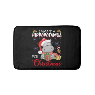 Tapete De Banheiro Eu Quero Um Hippopotamus Para O Natal Hippo
