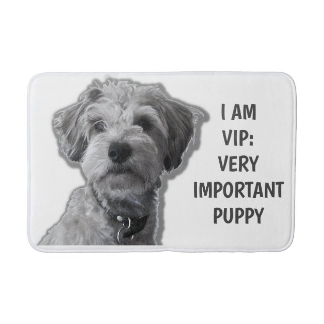 Tapete De Banheiro Eu sou um VIP: Cachorro giro muito importante (Frente)