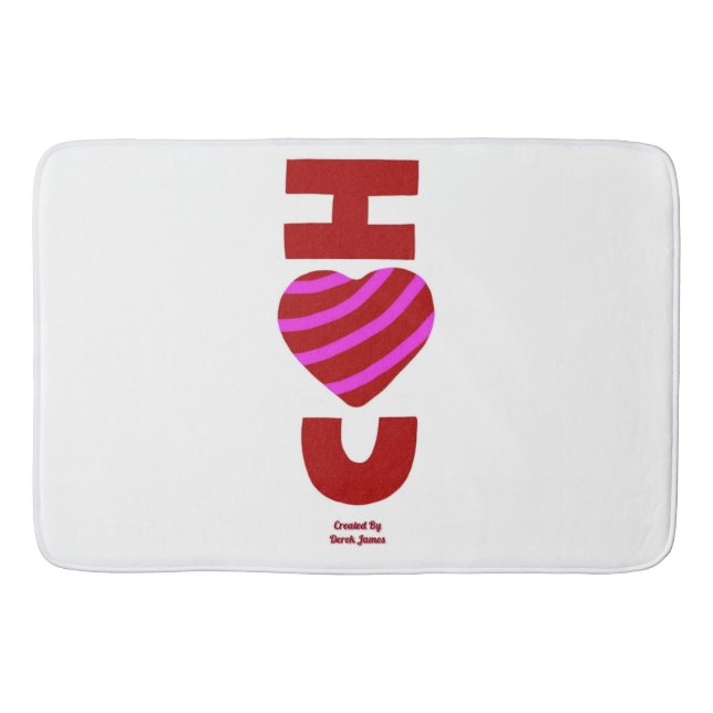 Tapete De Banheiro Eu Te Amo Grande Bath Mat (Frente)