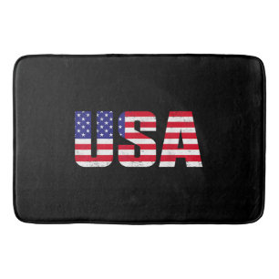 Tapete De Banheiro EUA Bandeira Patriótica Americana Para Homens Meni