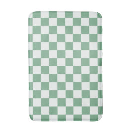 Tapete De Banheiro Eucalyptus mist checkerboard pattern
