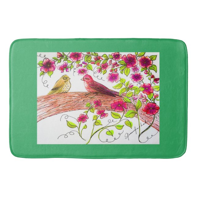 Tapete De Banheiro Executador de Mesa de Finch Roxo (Frente)