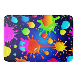 Tapete De Banheiro Explosão de pintura de Abstrato vibrante