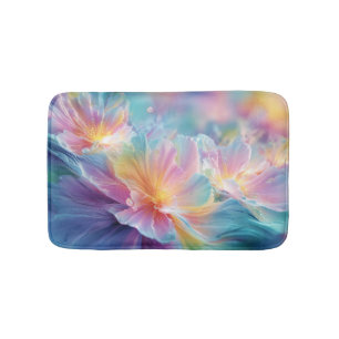 Tapete De Banheiro Explosão floral cósmica abstrata em pastel
