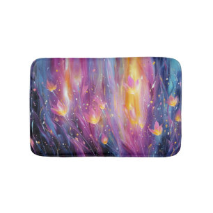 Tapete De Banheiro Explosão floral luminosa abstrata