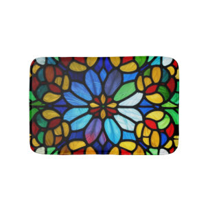 Tapete De Banheiro Exquisite Elegância de Vidro Estido Floral