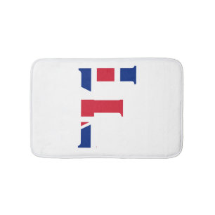 Tapete De Banheiro F Monograma sobrado na bandeira do União