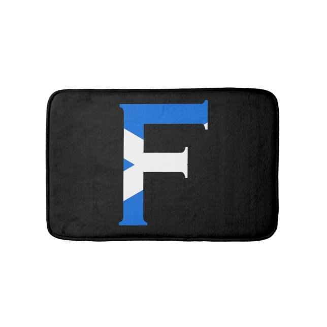 Tapete De Banheiro F Monograma sobreposto à Scottish Flag bmcnt (frente)