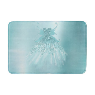 Tapete De Banheiro Fada Wing Mint Gown Luxe Pearl Green Aqua Sheen