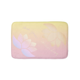 Tapete De Banheiro Fade do Lotus Rosa e Amarelo