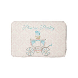 Tapete De Banheiro Fairytale Princesa Carruagem Esmagando Ivory Aqua