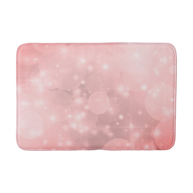 Tapete De Banheiro Faísca de na moda cor-de-rosa pálido (Frente)
