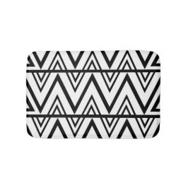 Tapete De Banheiro Faixa Chevron Black and White Chevron Stripe