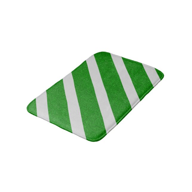 Tapete De Banheiro Faixa Verde Brilho (Angulado)