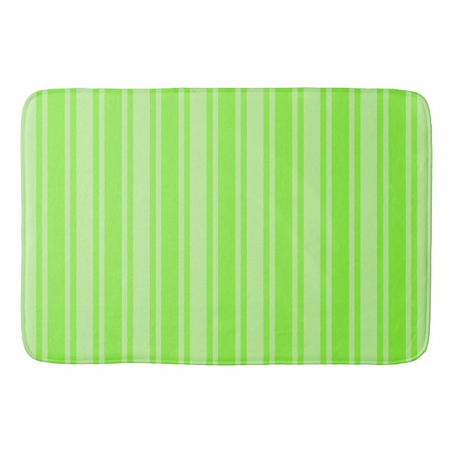 Tapete De Banheiro faixas de verde limão doce (Frente)