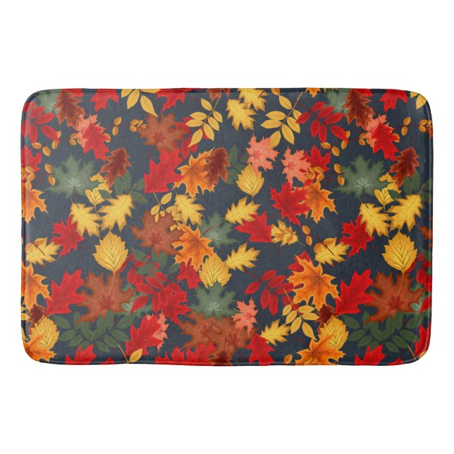 Tapete De Banheiro Fall Pumpkin Spice Halloween Ação de Graças (Frente)