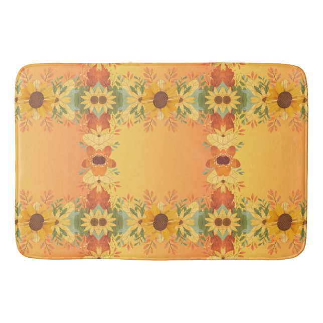 Tapete De Banheiro Fall Pumpkin Spice Halloween Ação de Graças (Frente)