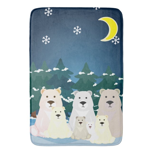 Tapete De Banheiro Família Bear (Frente Vertical)