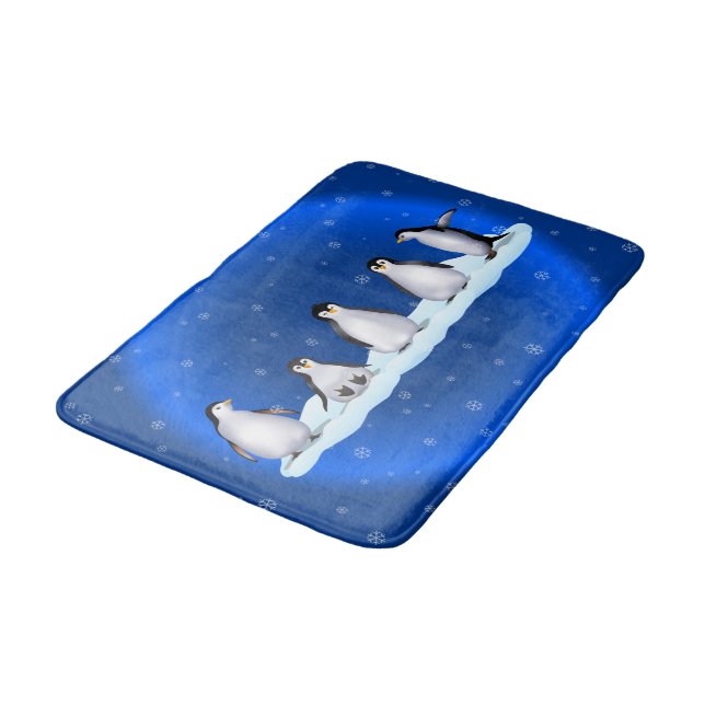 Tapete De Banheiro Família Penguin (Angulado)