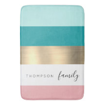 Família personalizada de listras douradas multicol