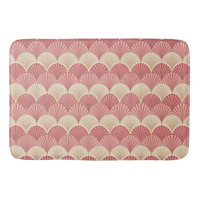 Tapete De Banheiro Fans Pink Mid-Century (Frente)