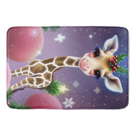 Tapete De Banheiro Fantasia Adorável, Baby Giraffe com Holly