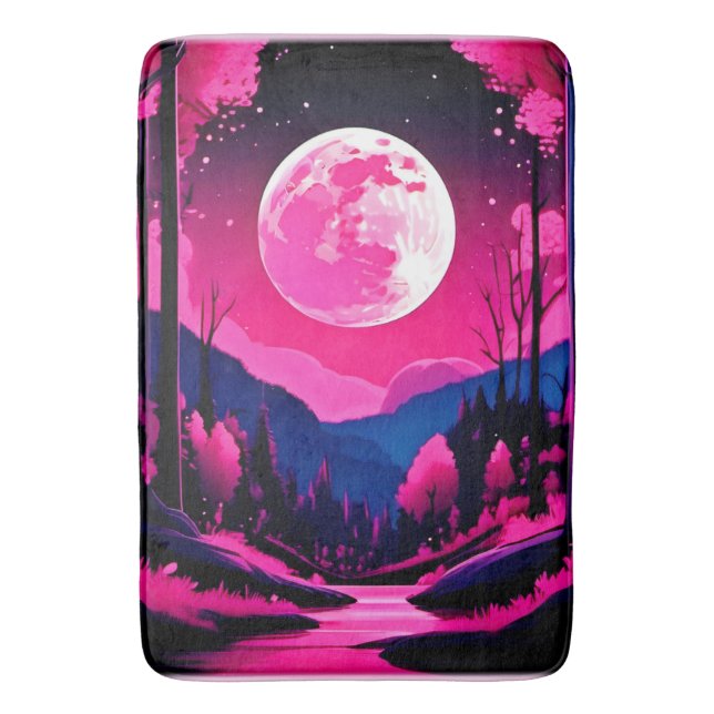 Tapete De Banheiro Fantasia da Lua Rosa (Frente Vertical)