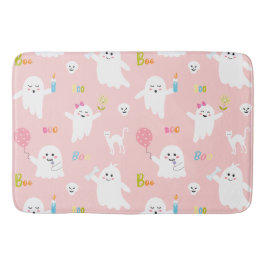 Tapete De Banheiro Fantasma Rosa Moderno do Halloween