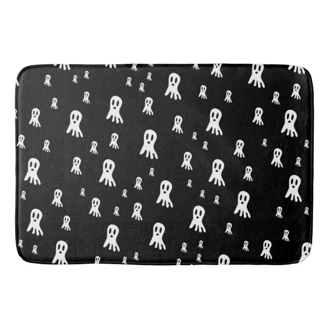 Tapete De Banheiro Fantasmas do Dia das Bruxas Escuros (Frente)