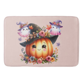 Tapete De Banheiro Fantasmas e Abóbora Desenho de Halloween