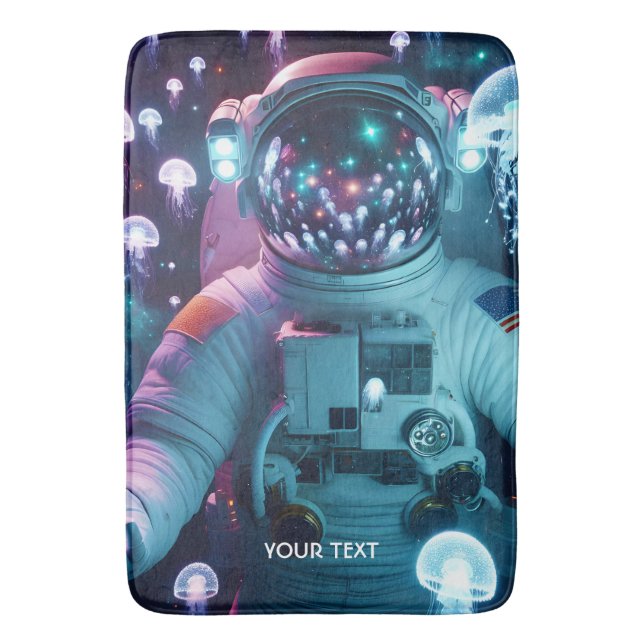 Tapete De Banheiro Fantasy Astronauta Gelyfish Space (Frente Vertical)