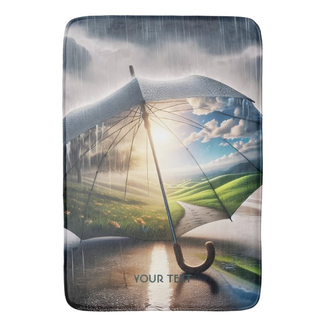 Tapete De Banheiro Fantasy Cuja Chuva Chuva Cheia Sol (Frente Vertical)