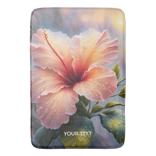 Tapete De Banheiro Fantasy Cute Delicate Hibiscus Flower (Frente Vertical)