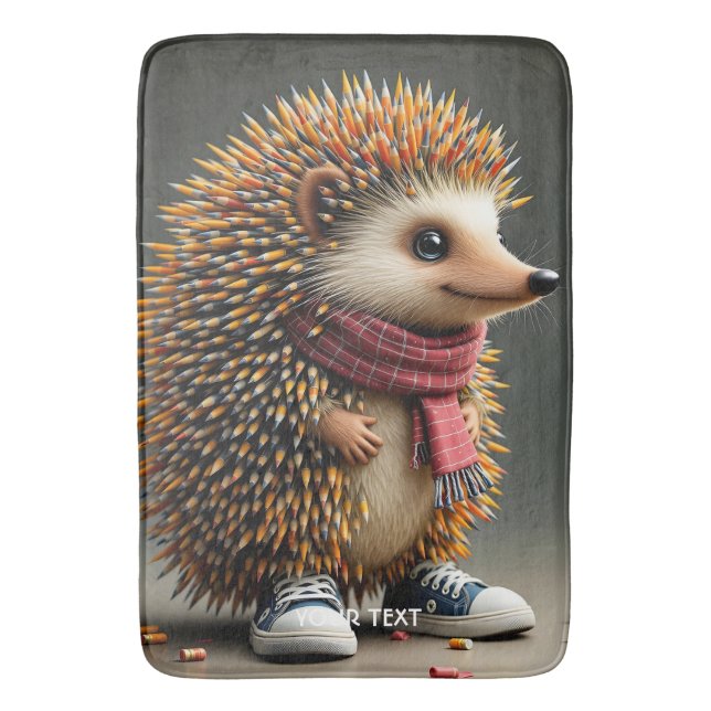 Tapete De Banheiro Fantasy Cute Hedgehog Sharp Agulhas (Frente Vertical)