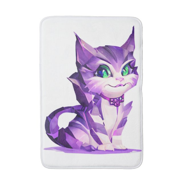 Tapete De Banheiro Fantasy Cute Kawaii baby Cheshire kitten (Frente Vertical)