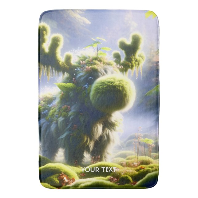 Tapete De Banheiro Fantasy Cute Moss Moose Forest (Frente Vertical)