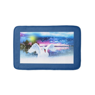 Tapete De Banheiro Fantasy Swan