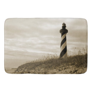 Tapete De Banheiro Farol de Hatteras do cabo