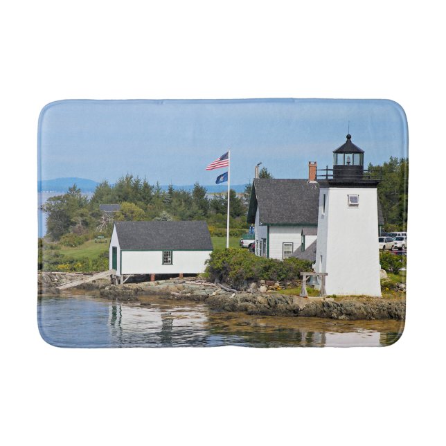 Tapete De Banheiro Farol de Ponto Grindle, Maine Bath Mat (Frente)
