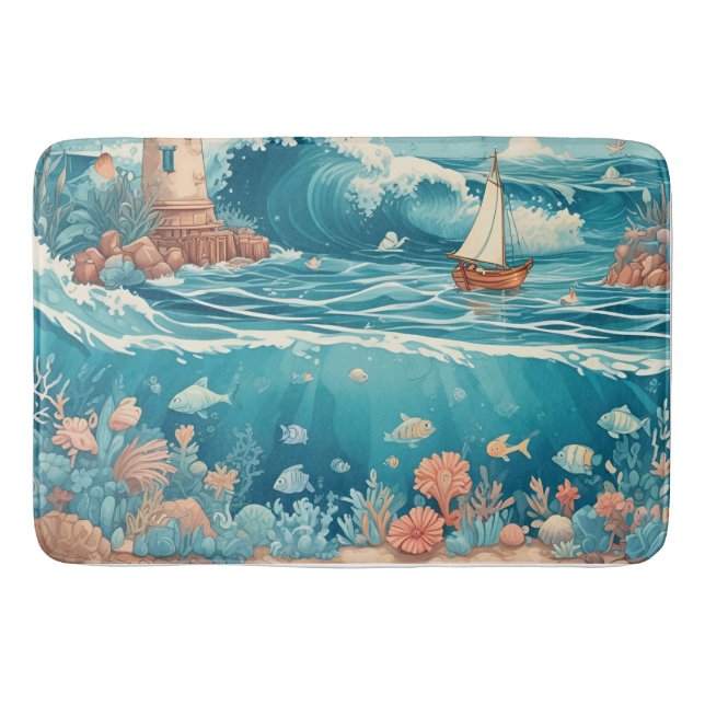Tapete De Banheiro Farol e Dreamscape Oceânico (Frente)