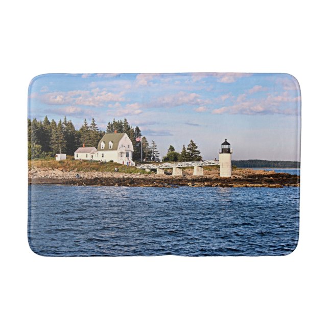 Tapete De Banheiro Farol Marshall Point, Maine Bath Mat (Frente)